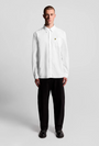 Image of LYLE AND SCOTT PLAIN OXFORD SHIRT in white, by brand LYLE AND SCOTT