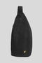 Front image of Lyle and scott sling bag in black, by brand Lyle and scott