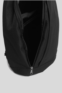 Front detail image of the Lyle and scott sling bag in black, by brand Lyle and scott