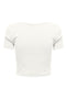 Back image of the Only betty s/s top in white, by brand Only