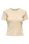 Front image of Carla glitter s/s top in gold, by brand Only