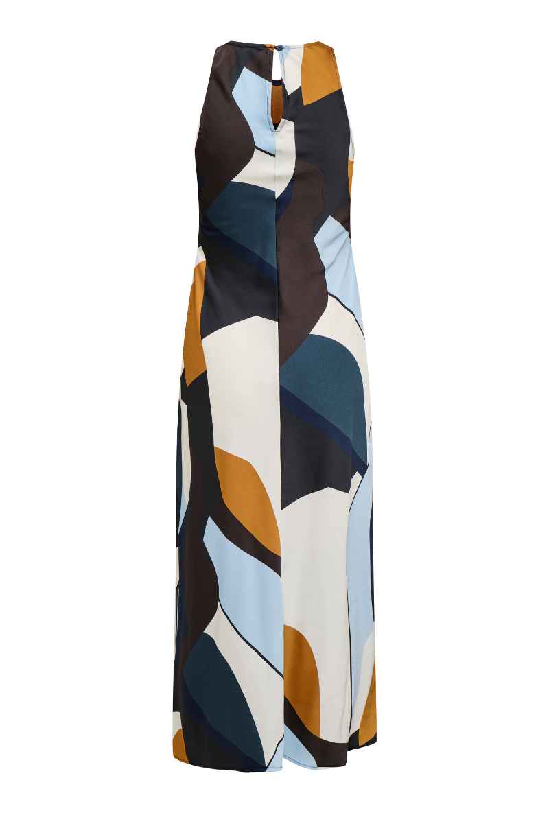 Back image of Chigo sleeveless slip midi dress in multi, by brand Only