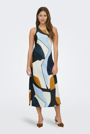 Front image of Chigo sleeveless slip midi dress in multi, by brand Only