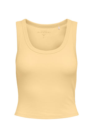 Front image of the Only easy s/l tank top in yellow, by brand Only