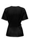 Back image of the Elena s/s pleated top in black, by brand Only