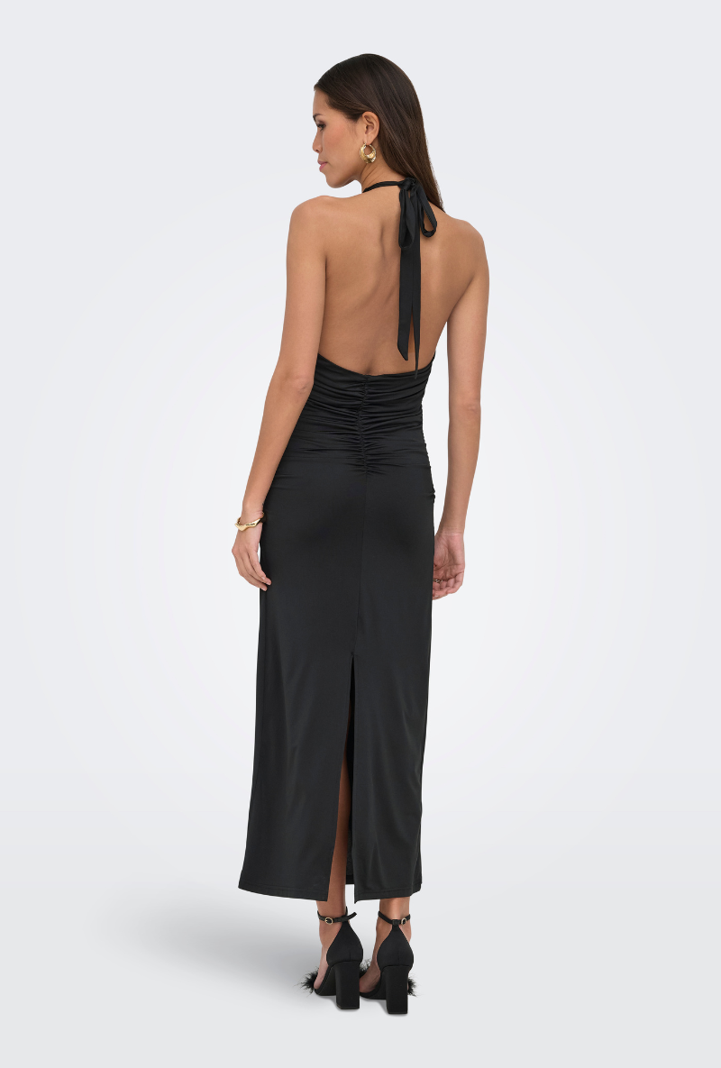 Back image of Gina sleeveless long dress in black, by brand Only