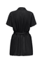 Back image of the Goa shortsleeve linen belt shirt dress in black, by brand Only
