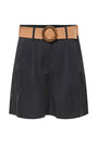 Image of IBIZA HW BELT SHORTS in black, by brand ONLY
