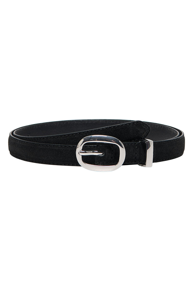 Front image of Only jasmina suede jeans belt in black, by brand Only