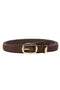 Front image of Only jasmina suede jeans belt in chocolate, by brand Only