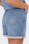 Back image of the Josephine stretch shorts in denim, by brand Only