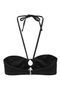 Back image of the Julietta bandeau bikini top in black, by brand Only