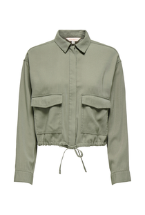 Front image of the Laris life jacket in olive, by brand Only