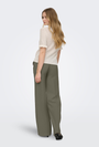 Image of LARIS LIFE PULLUP TIE PANTS in olive, by brand ONLY