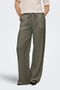 Front image of the Laris life pullup tie pants in olive, by brand Only