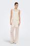 Front image of Lilian lace tank top in beige, by brand Only