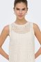 Front image of the Lilian lace tank top in beige, by brand Only