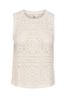 Front image of the Lilian lace tank top in beige, by brand Only