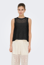 Image of LILIAN LACE TANK TOP in black, by brand ONLY