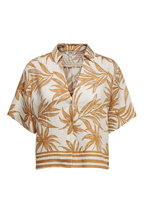 Front image of the Lizzy s/s shirt in off white, by brand Only
