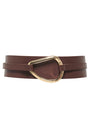 Image of ONLY LOTTE WIDE BUCKLE WAIST BELT in chocolate, by brand ONLY