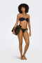 Front image of Marseille tie string bikini bottom in black, by brand Only