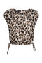 Front image of Melina round neck top in leopard, by brand Only