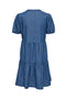 Back image of the Nova azure s/s thea dress in denim, by brand Only
