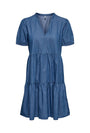 Image of NOVA AZURE S/S THEA DRESS in denim, by brand ONLY