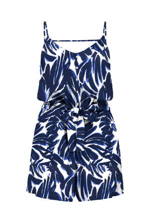 Front image of the Nova life meyer playsuit in navy, by brand Only