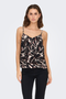 Front image of Nova life viscose paris singlet in black/white, by brand Only