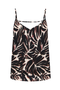 Front image of the Nova life viscose paris singlet in black/white, by brand Only