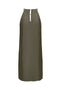 Back image of the Nova viscose limbo dress in olive, by brand Only