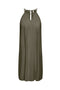 Front image of Nova viscose limbo dress in olive, by brand Only