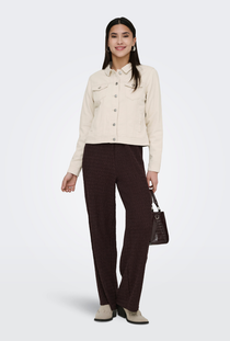 Front image of the Tia coloured jacket in off white, by brand Only