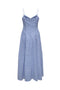 Back image of the Tiari strap hip dress in blue, by brand Only