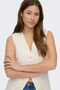 Front image of the Tila life waistcoat in off white, by brand Only