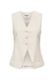 Front image of the Tila life waistcoat in off white, by brand Only