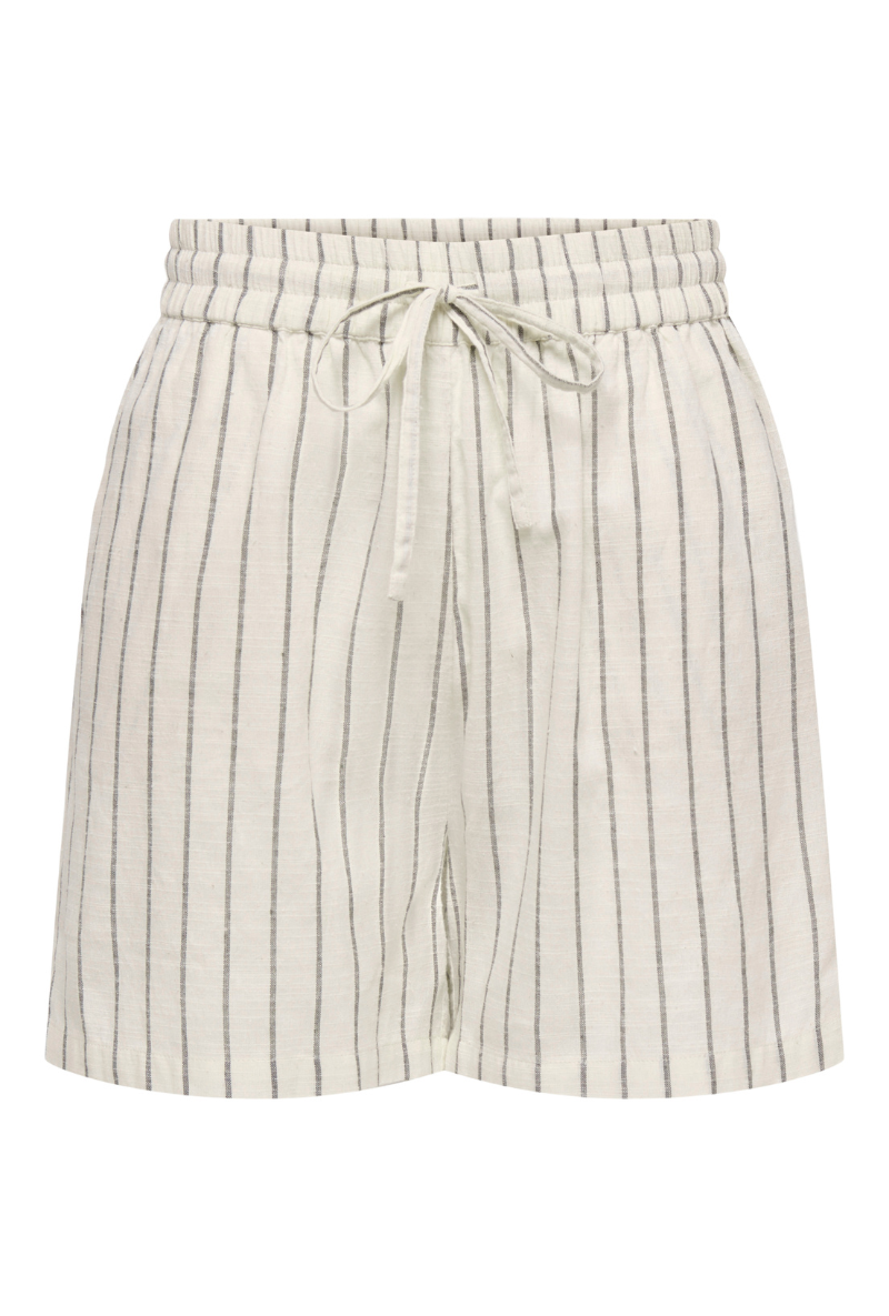 Front image of Tizania stripe shorts in stripe, by brand Only