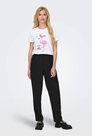ONLY FLAMINGO CHRISTMAS SS TOP