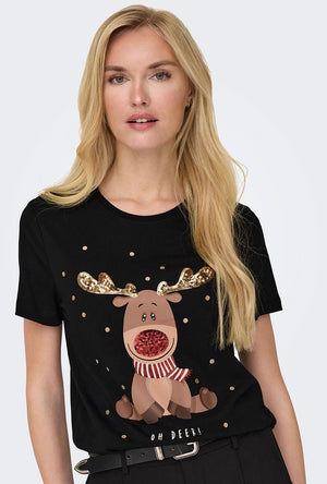 ONLY RUDOLPH CHRISTMAS SS TOP