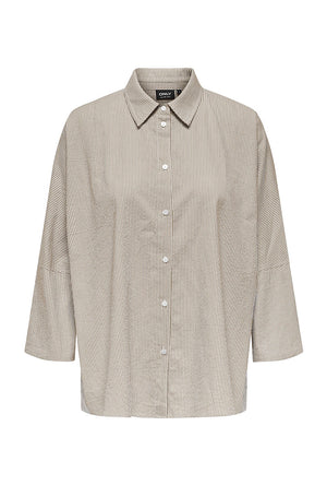 Front image of the Augusta s/s shirt in stone, by brand Only