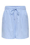 Front image of the Augusta shorts in light blue, by brand Only