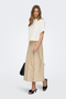 Front image of a model wearing Goa shortsleeve linen shirt in off white, by brand Only