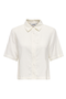 Front image  of the Goa shortsleeve linen shirt in off white, by brand Only