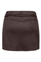 Back image of the Mira hw faux suede belt skirt in brown, by brand Only