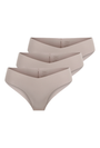 Image of ONLY TRACY 3 PK CHEEKY BRIEFS in nude, by brand ONLY