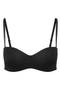 Front image  of Only tracy bandeau bra in black, by brand Only