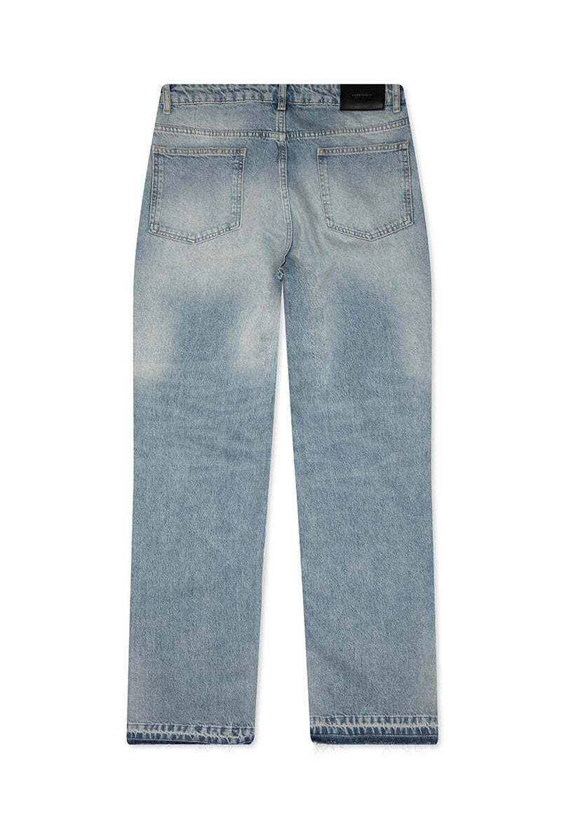 Back image of Heaton jeans in denim, by brand Represent