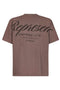 Back image of the Owners club script t in brown, by brand Represent